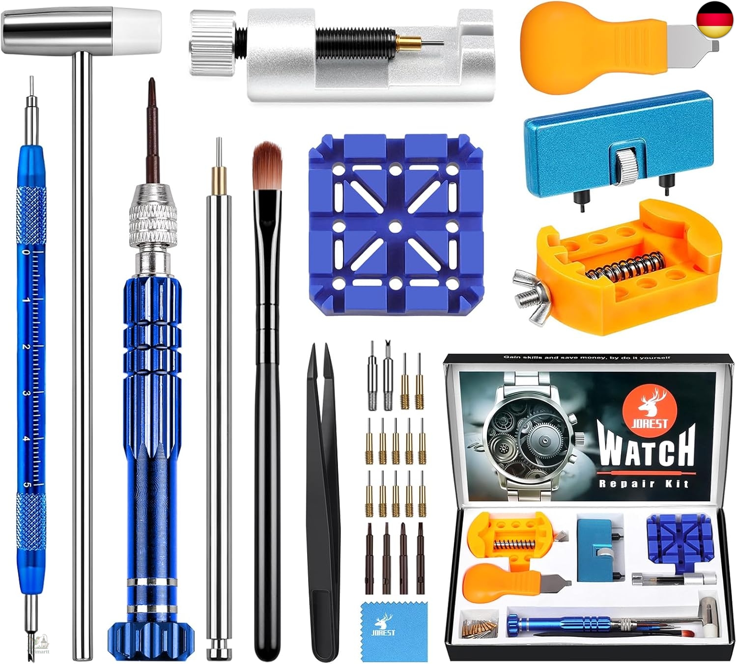 JOREST Uhrmacherwerkzeug Set, Uhr Batteriewechsel Werkzeug