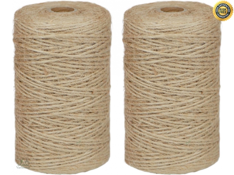 Corde Barrière En Sisal Synthétique 40 Mm X 2 M – Avec Crochets Et Yeux Anciens En Laiton