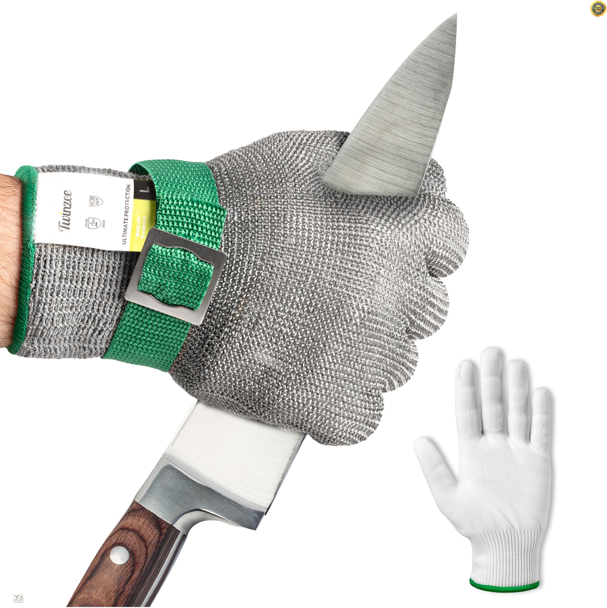 Twinzee Schnittschutzhandschuhe Level A9/F - Edelstahl Für Maximale Sicherheit